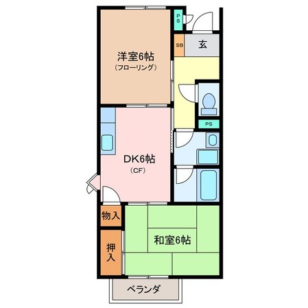 松ケ崎駅 徒歩5分 1階の物件間取画像